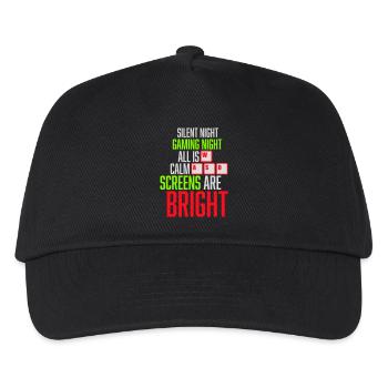 Nuit silencieuse Nuit de jeu Tous les écrans calmes Lumineux - Casquette de baseball Enfant - noir - Devant