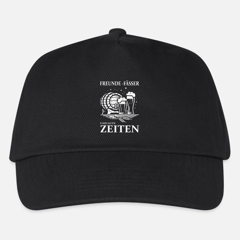 Freunde, Fässer & Gute Zeiten – Bier Design - Kinder Basecap - Schwarz