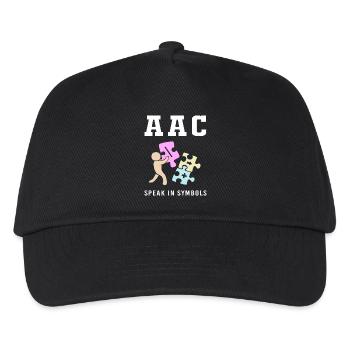 AAC Communication Sign Language SLP - Kids’ Baseball Cap - black - Front