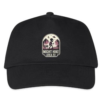 Funny Area 51 Alien UFO Hike Hiking - Kids’ Baseball Cap - black - Front