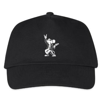 Metalhead Rock Mouse Rat Cartoon - Kids’ Baseball Cap - black - Front