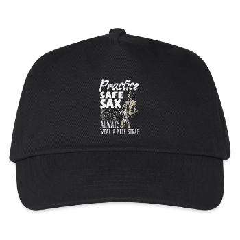 Saxofon - Kinder Basecap - Schwarz - Vorne