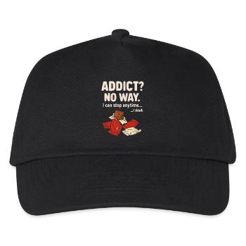 Addict No Way Funny Self-Improvement Tee - Kids’ Baseball Cap - black - Front