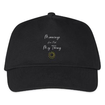 Late risers Monday morning morning grouches - Kids’ Baseball Cap - black - Front