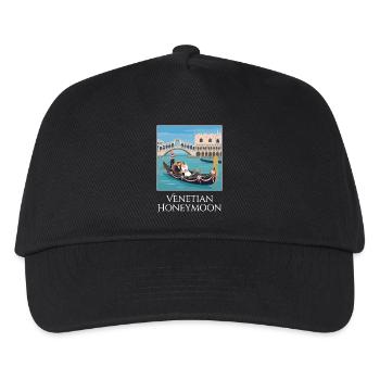 Venetian_Honeymoon_Gondel - Kinder Basecap - Schwarz - Vorne