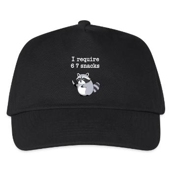 6-7 Refroidisseur de mèmes Internet 6 7 Raton laveur - Casquette de baseball Enfant - noir - Devant