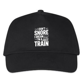 Je ne ronfle pas, je rêve que je suis un train - Casquette de baseball Enfant - noir - Devant