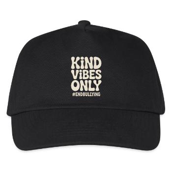 Freundliche Vibes beenden nur Mobbing - Kinder Basecap - Schwarz - Vorne
