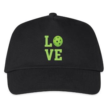 Pickleball-Liebe - Kinder Basecap - Schwarz - Vorne