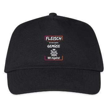 Meat is the best vegetable-100% vegan-free - Kids’ Baseball Cap - black - Front