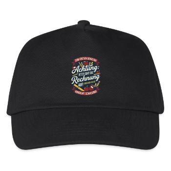 Attention : Maintenant, le calcul fonctionne - Casquette de baseball Enfant - noir - Devant