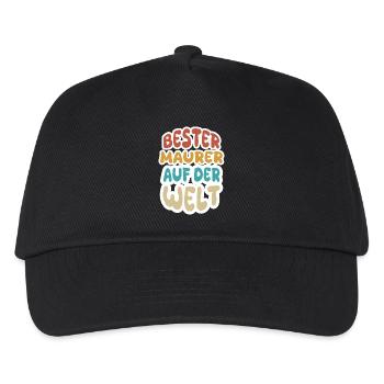 Berufung Maurer - Kinder Basecap - Schwarz - Vorne