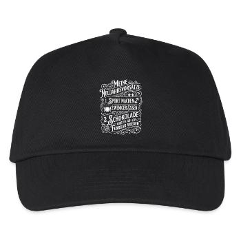 New Year's Resolutions Humor: Sports & Chocolate - Kids’ Baseball Cap - black - Front