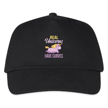 Real Unicorns have curves - Kinder Basecap - Schwarz - Vorne