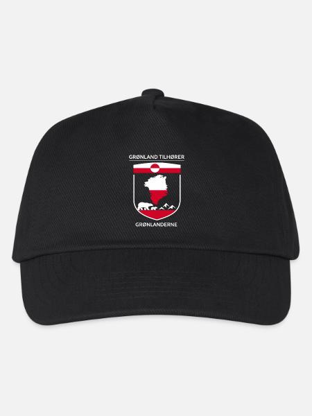Grönland Gehört Grönländern Statement Geschenk - Kinder Basecap - Schwarz
