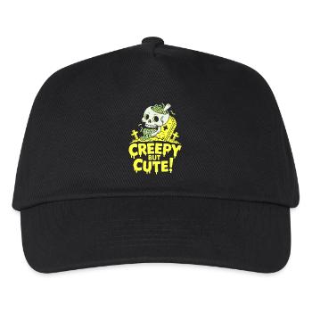 Creepy but Cute Skull Glow - Kids’ Baseball Cap - black - Front