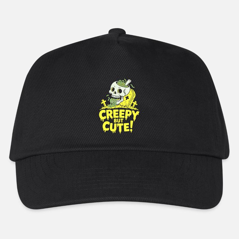 Creepy but Cute Schädel Glow - Kinder Basecap - Schwarz
