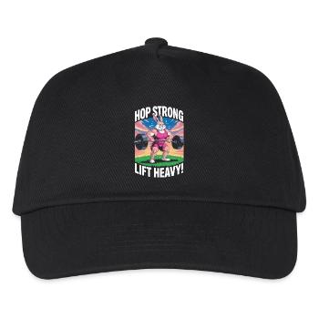 Hop Strong. Levez Lourd - Casquette de baseball Enfant - noir - Devant