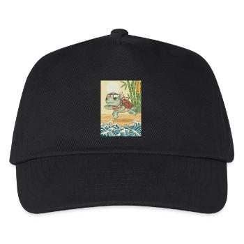 Kawaii Kampfkunst Schildkröte - Kinder Basecap - Schwarz - Vorne
