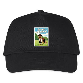 Deutscher Schäferhund in bayerischer Tracht - Kinder Basecap - Schwarz - Vorne