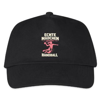 handball mädchen verein team spielerin - Kinder Basecap - Schwarz - Vorne