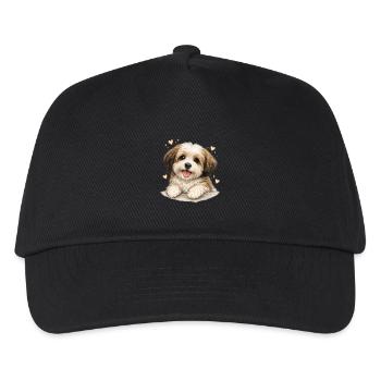 Tender puppy with heart - Kids’ Baseball Cap - black - Front