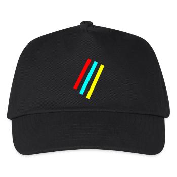 Stripes - Vector - Kids’ Baseball Cap - black - Front