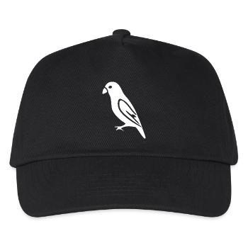 Vogel weiß Geschenk Naturliebhaber - Kinder Basecap - Schwarz - Vorne