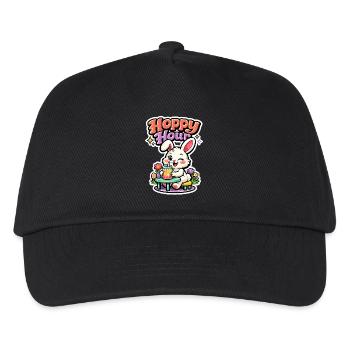 Hase Mir reichts ich geh Kaninchen streicheln - Kinder Basecap - Schwarz - Vorne