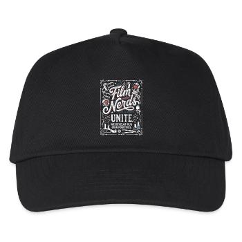 Film Nerds Unite Creative Cinema Lovers - Kinder Basecap - Schwarz - Vorne