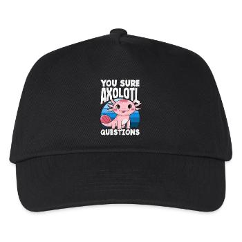 Süßes Axolotl Kawaii Axolotl Liebhaber - Kinder Basecap - Schwarz - Vorne