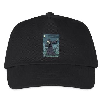 Grim Reaper im nächtlichen Friedhof - Kinder Basecap - Schwarz - Vorne