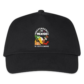 Mexiko Stolz & Heimat Mexikaner Mexico Flagge - Kinder Basecap - Schwarz - Vorne