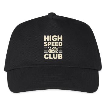 High Speed Club Schnecke - Kinder Basecap - Schwarz - Vorne