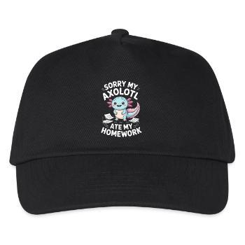 Axolotl hat meine Hausaufgaben gefressen. - Kinder Basecap - Schwarz - Vorne