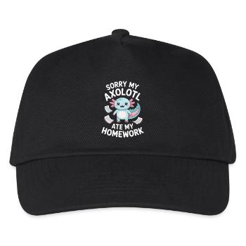 Axolotl Homework Heist - Kids’ Baseball Cap - black - Front