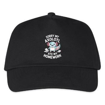 Axolotl Homework Heist - Kids’ Baseball Cap - black - Front