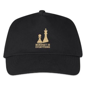 Mindset Is Everything – Chess Strategy Design - Kids’ Baseball Cap - black - Front