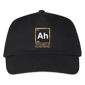 Ah - The Element of Surprise - Humor Chemistry - Kids’ Baseball Cap - black - Front