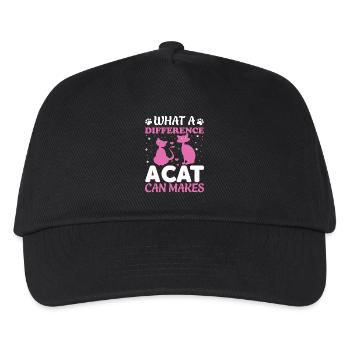 What a difference a cat could make - Kinder Basecap - Schwarz - Vorne