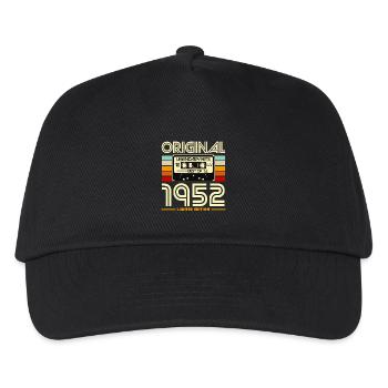 Originalkassette von 1952 Retro - Kinder Basecap - Schwarz - Vorne