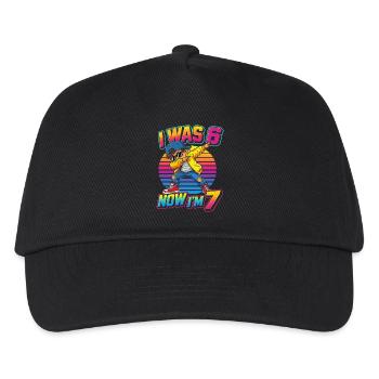 Ich war 6 Jahre alt, jetzt bin ich 7! - Kinder Basecap - Schwarz - Vorne