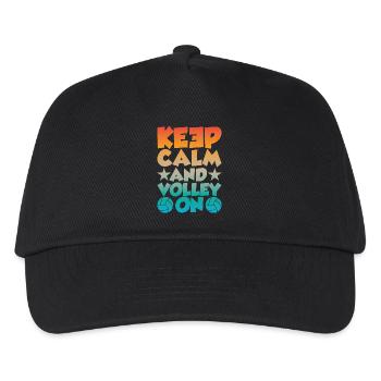 Keep Calm and Volley on - Kids’ Baseball Cap - black - Front