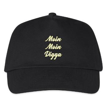 Lettrage Moin Moin Digga - Casquette de baseball Enfant - noir - Devant