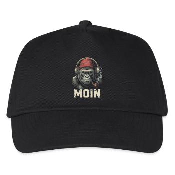 Casque Moin Gorilla Sifflet Streetwear Nordic - Casquette de baseball Enfant - noir - Devant