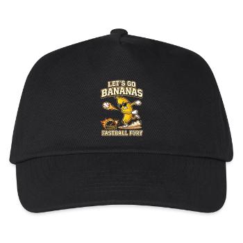 Let's Go Bananas Fastball Fury Baseball-Design - Kinder Basecap - Schwarz - Vorne