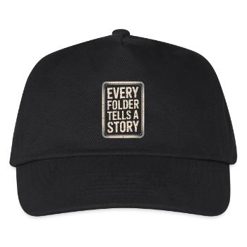 Chaque dossier raconte une histoire - Casquette de baseball Enfant - noir - Devant