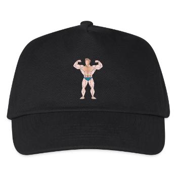 Bodybuilder Geometry Weight Training Design - Kids’ Baseball Cap - black - Front