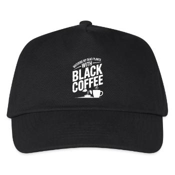 Gießen toter Pflanzen mit schwarzem Kaffee - Kinder Basecap - Schwarz - Vorne