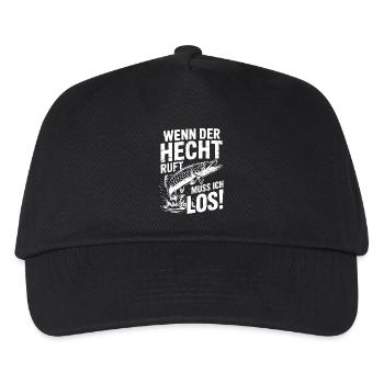 Der Hecht ruft! - Kinder Basecap - Schwarz - Vorne